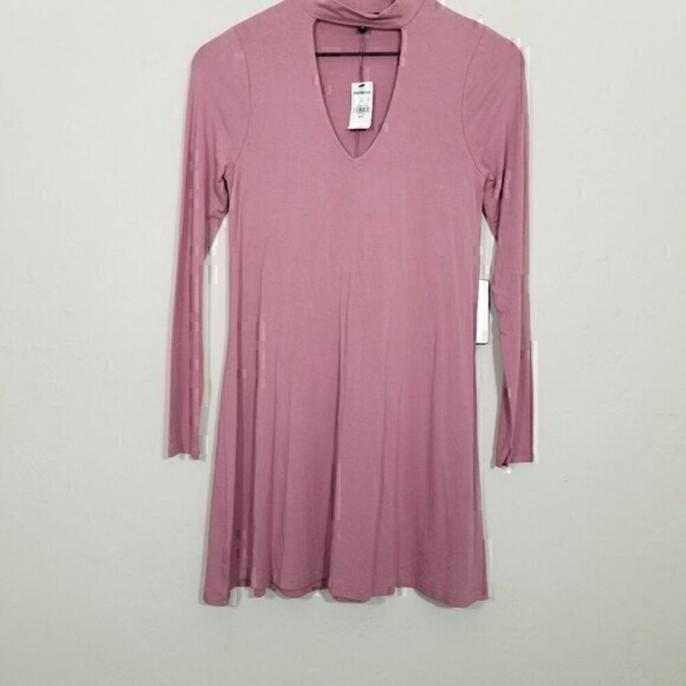 NWT Express Long Sleeve Mini Dress Stretch Size S